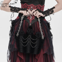 Load image into Gallery viewer, EAS04101 Black Bat-Wing-Opening Velvet Handbag
