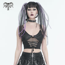 Load image into Gallery viewer, TT246 Knitted mesh spliced lace up suspenders