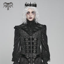 Load image into Gallery viewer, WT098 Two-tone jacquard Gothic swallowtail short vest