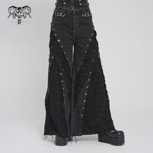 Load image into Gallery viewer, PT292 Punk-Style Distressed and Ripped Wide-Leg Pants