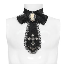 Load image into Gallery viewer, AS28901 Glossy pleated Gothic collar and bow tie