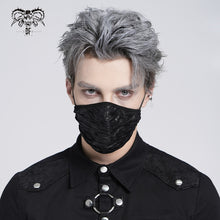 Load image into Gallery viewer, MK027 breathable cyber punk shine pleated men leather face masks