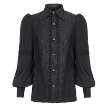 Load image into Gallery viewer, SHT121 Gothic men lantern sleeve floral shirt