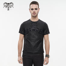 Load image into Gallery viewer, TT162 Punk knit ragged men T-shirt