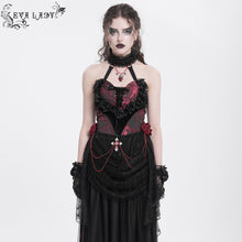 Load image into Gallery viewer, ECST00902 red Heart Shaped Floral Gothic Corset