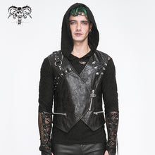 Load image into Gallery viewer, WT080 Faux cracked leather punk vest