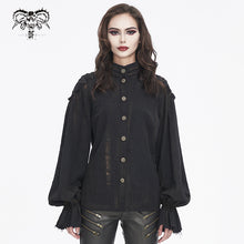 Load image into Gallery viewer, SHT11401 Steampunk Distressed Women Long Sleeve Shirt