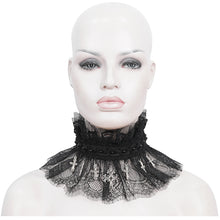Load image into Gallery viewer, EAS015 Eyelash lace and pleated lace stand collar