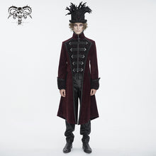Load image into Gallery viewer, CT23802 Wine Men long chenille coat