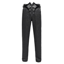 Load image into Gallery viewer, PT284 Gothic cashmere jacquard trousers with side buckles