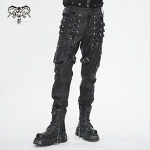 Load image into Gallery viewer, PT24401 Steampunk brush-off leather trousers