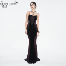 Load image into Gallery viewer, ESKT046 Gothic velvet lace tube top fishtail dress