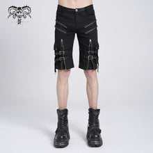 Load image into Gallery viewer, PT029 punk rock adjustable zippered summer men shorts with loops