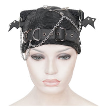 Load image into Gallery viewer, AS146 Computer wavy  pattern cat ear hat with chain