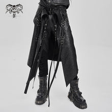 Load image into Gallery viewer, SKT244 Punk cracked leather lapel waistband skirt