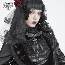 Load image into Gallery viewer, AS307 Gothic Bow Hair Clip with Small Wings