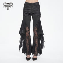 Load image into Gallery viewer, PT241 Gathered flared trousers with side seams