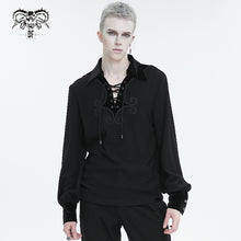 Load image into Gallery viewer, SHT086 Neckline hand-embroidery gothic men shirts