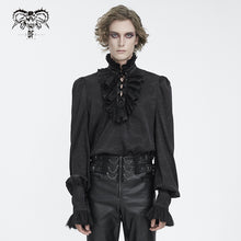 Load image into Gallery viewer, SHT116 High collar jacquard chiffon men shirt