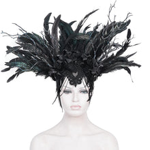 Load image into Gallery viewer, EAS017 Goth Feather tree monster Headband