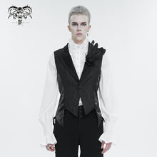 Load image into Gallery viewer, WT07601 Black Gothic jacquard peak lapel swallowtail men's suit vest