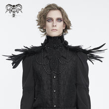 Load image into Gallery viewer, CA044 High collar long feather men collar