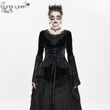 Load image into Gallery viewer, ETT043 Fake two-piece long-sleeved Gothic T-shirt with corset