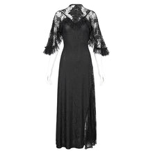 Load image into Gallery viewer, SKT172 Gothic High Slit Lace Asymmetric Long Dress
