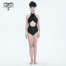 Load image into Gallery viewer, SST023 Bow Tie Halter Neck One-Piece Swimsuit