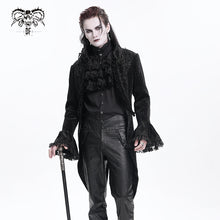 Load image into Gallery viewer, CT250 Gothic vertical velvet swallowtail jacket