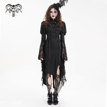 Load image into Gallery viewer, SKT222  Gothic cheongsam trumpet sleeve waisted dress