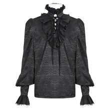 Load image into Gallery viewer, SHT116 High collar jacquard chiffon men shirt