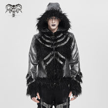 Load image into Gallery viewer, CT273 Punk hooded long-sleeved jacket with multiple straps on the front