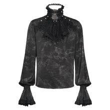 Load image into Gallery viewer, SHT15601 Two-Tone Textured Woven Gothic Shirts with Bow Tie