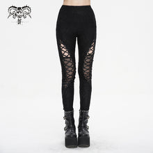 Load image into Gallery viewer, PT220 wild grain pleated strappy stretchy knitted leggings
