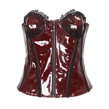 Load image into Gallery viewer, CST00602 Red patent leather strappy corset