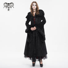 Load image into Gallery viewer, CT214 Small shawl fur collar hooded long coat