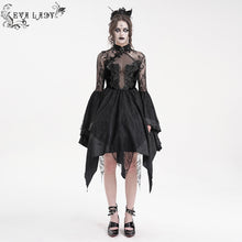 Load image into Gallery viewer, ESKT05301 Cheongsam style small flower mesh dress