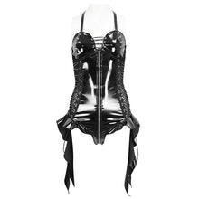 Load image into Gallery viewer, SX026 Punk glazed leather double zipper women one-piece sexy jumpsuit