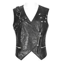 Load image into Gallery viewer, WT080 Faux cracked leather punk vest
