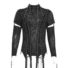 Load image into Gallery viewer, TT294 Punk turtleneck tree branch pattern T-shirt
