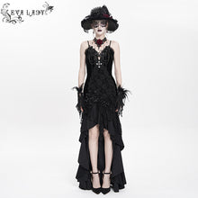 Load image into Gallery viewer, ESKT06301 Gothic fishtail dress with suspenders