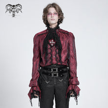 Load image into Gallery viewer, SHT140 paisley Jacquard Shirt with Detachable mesh Bow Tie