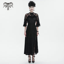 Load image into Gallery viewer, SKT172 Gothic High Slit Lace Asymmetric Long Dress