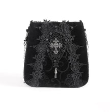 Load image into Gallery viewer, AS18001 Black Gothic Velveteen Women's Bag