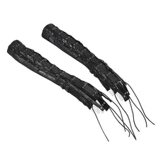 Load image into Gallery viewer, GE046 Punk-Style Mid-Length Gloves Knitted Snake Print with Faux Leather Paneling