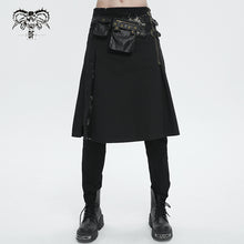 Load image into Gallery viewer, SKT175 Tie Dye Twill Faux Leather Waist Bag Men's Kilt