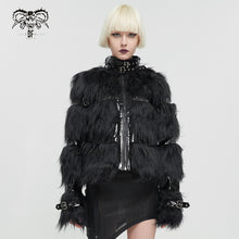 Load image into Gallery viewer, CT128 Devil fashion new style punk fur short cotton jacket for women