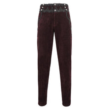 Load image into Gallery viewer, PT22602 Wine Gothic high waist chenille men's trousers