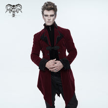 Load image into Gallery viewer, CT02202 devil fashion gothic formal party turn down collar wine men swallowtail coats